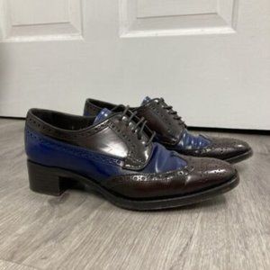 PRADA Brogue Oxford Brown/Blue size 7/Euro 37